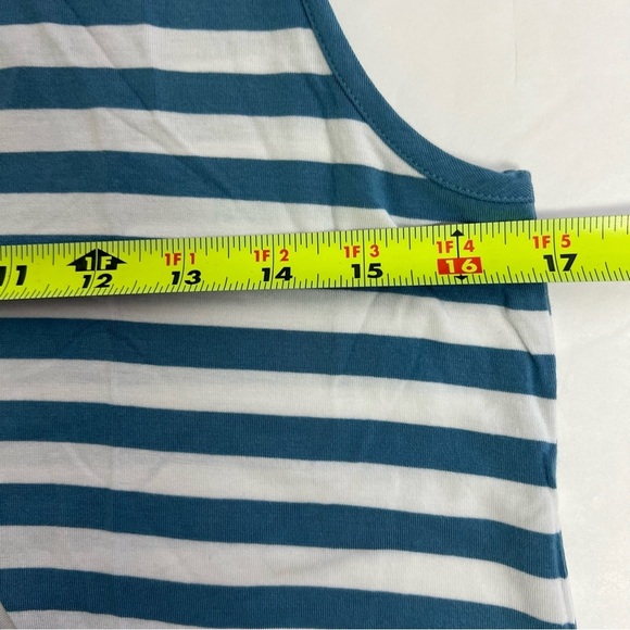 CUDDL DUDS Women’s Pullover Knit Sleeveless Top Sz Large Blue & White Stretch - Picture 10 of 11